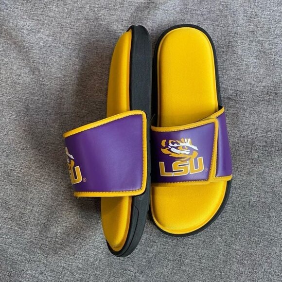 LSU Tigers Men's NCAA College Team Sport Shower Foam Slide Flip Flop - Picture 3 of 9